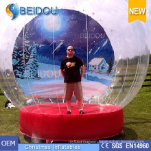 Durable PVC Giant Photo Inflatable Christmas Human Snow Globe
